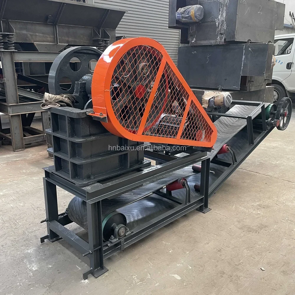 Customized Mini Concrete Mobile Gravel Crushing Machine Stone Jaw Crusher For Aggregate With Conveyor