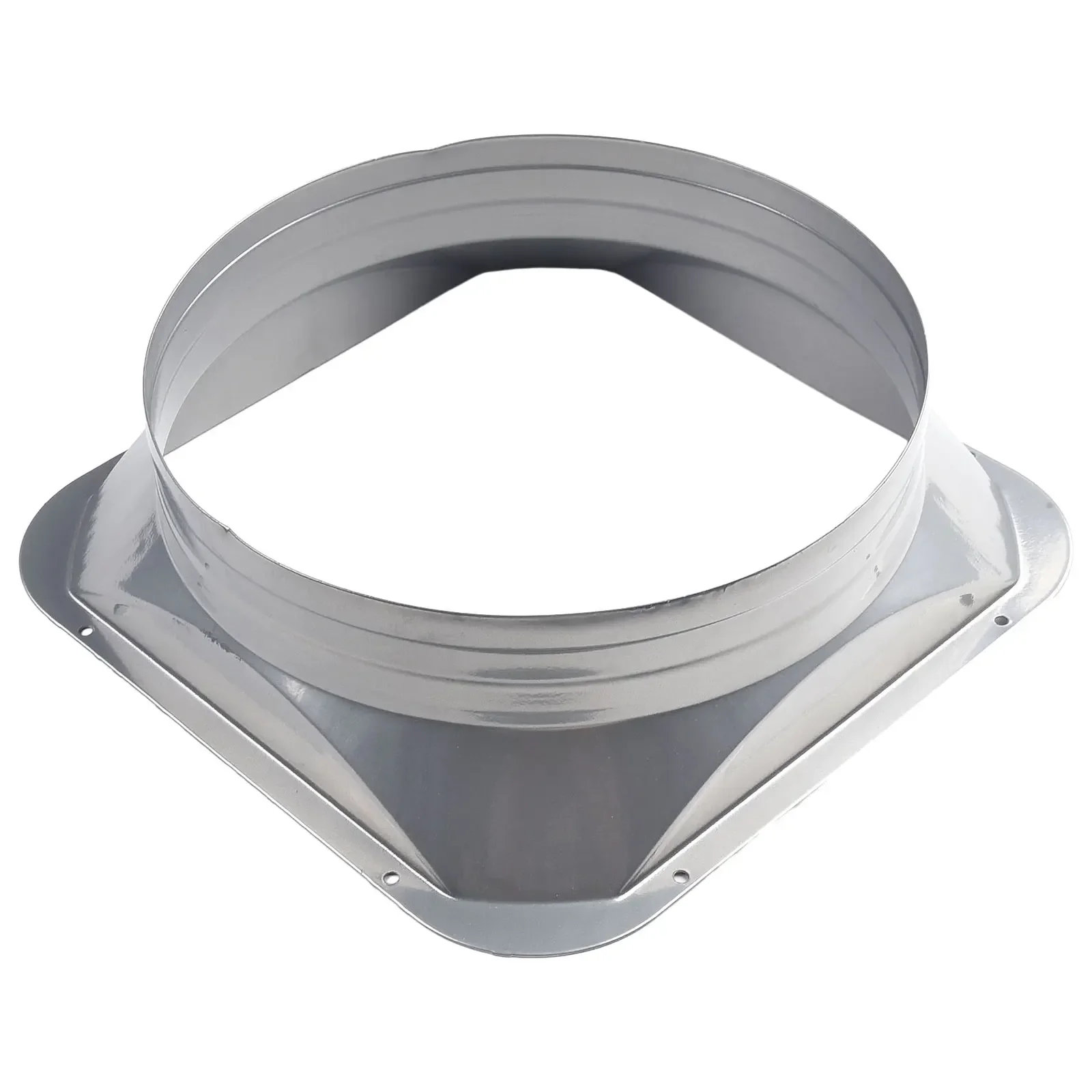 Per cappa da cucina ventilatore tubo collegamento flangia di sfiato condotto di scarico 4-10 pollici spruzzo elettrostatico metallo argento-grigio