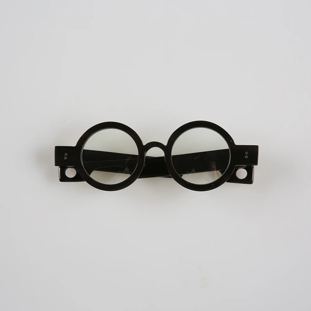 Eyeglass Frames Unique Round Vintage Myopia Handmade Buffalo Horn Prescription Man's Glasses Frames Optical Lenses Eyeglasses