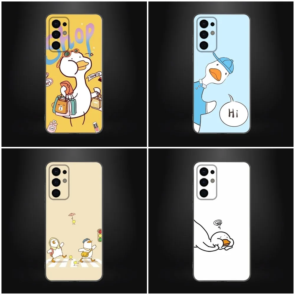 

Cute Cartoon Duck Case Phone Case For Samsung Galaxy A13,A21s,A22,A31,A32,A52,A53,A71,A80,A91 Soft Black Shell