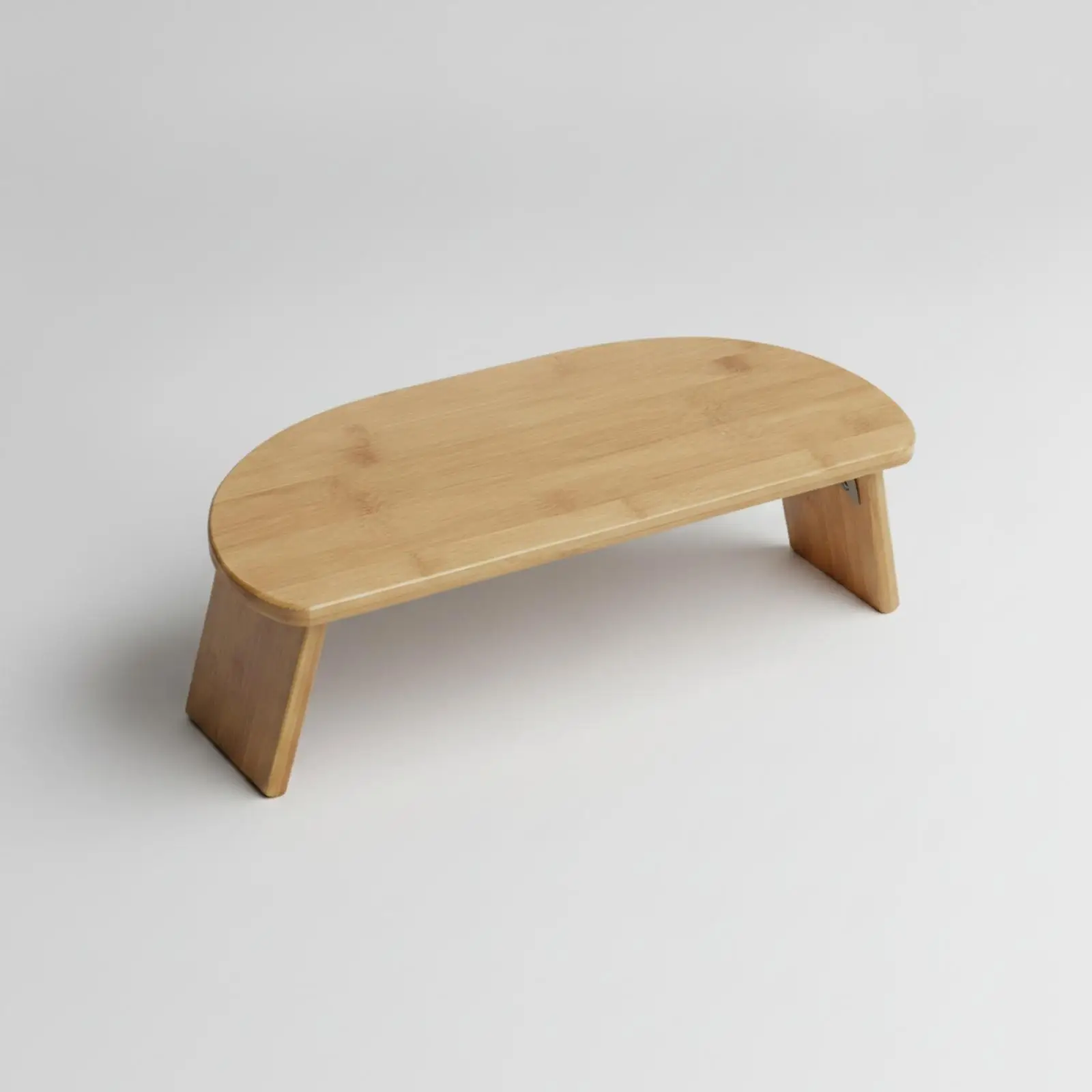 Ergonomic Bamboo Folding Stool for Meditation Low Profile Wooden Bench with Flat Top Seat for Upright Posture Contemplative