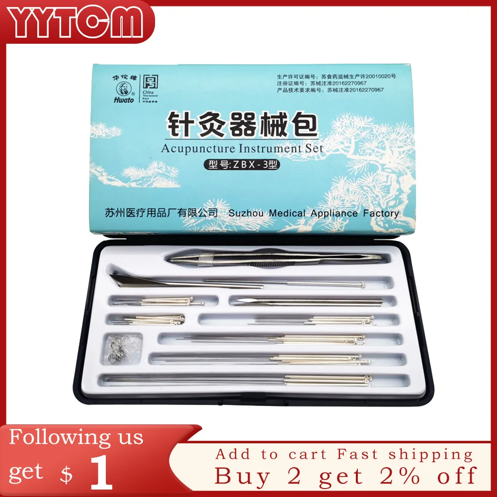 

Huatuo Acupuncture Instrument Set Reusable Acupuncture Needles Package Massage needles non-disposable