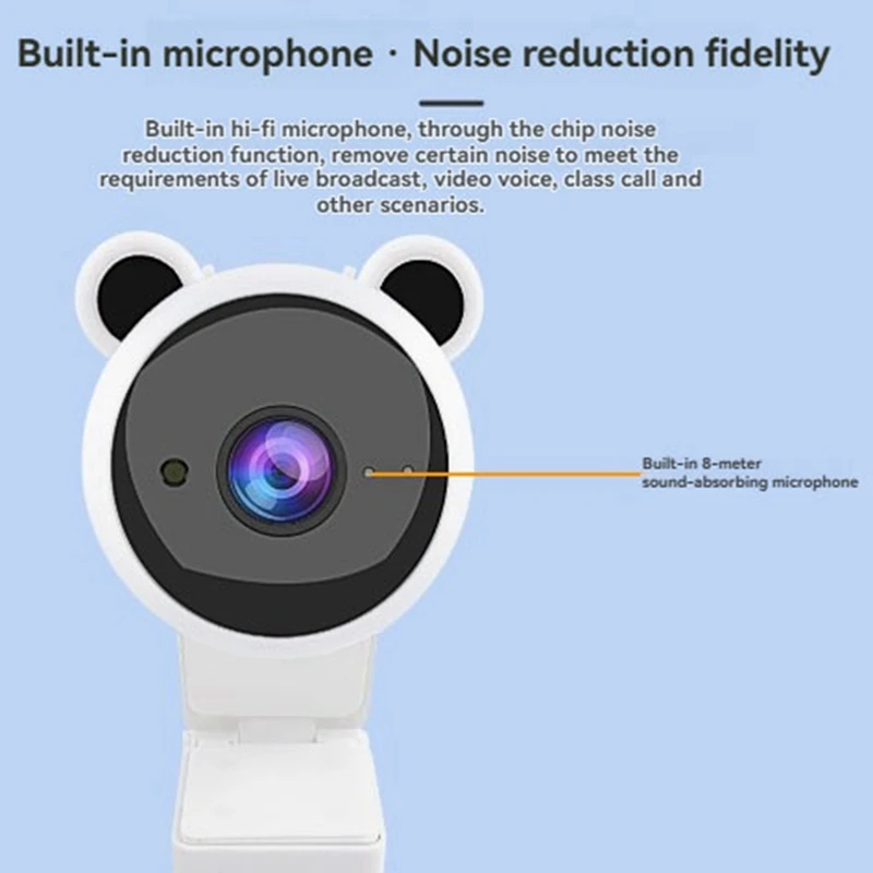 Y45A-1080P Webcam HD Fotocamera Webcam USB Focus Visione notturna Microfono per computer Videocamera Accessori per PC