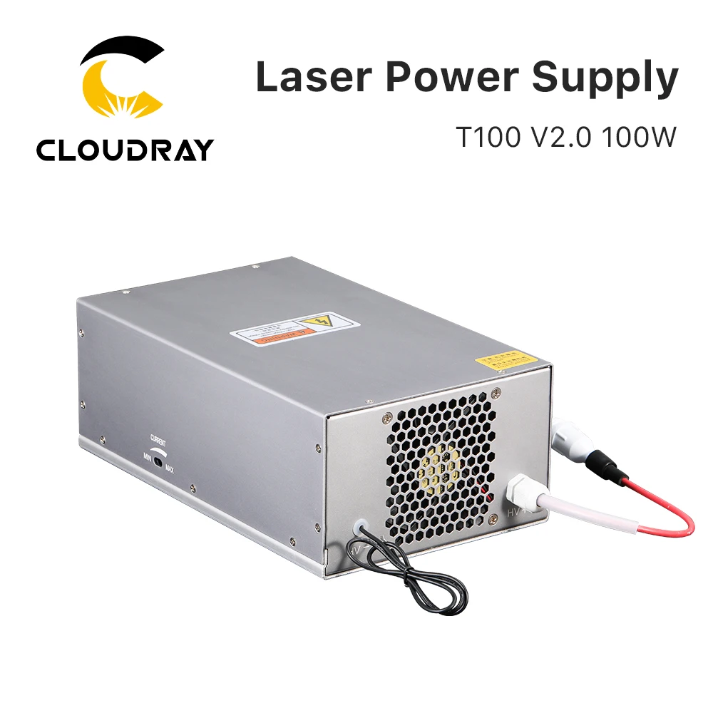 Cloudray 80W-100W CO2 레이저 전원 공급 장치 소스 CO2 레이저 조각 절단 기계 LY-T100 T / W 플러스 시리즈 긴 보증