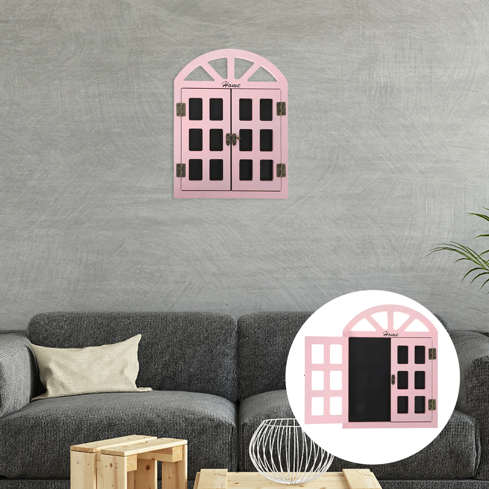 Houten schoolbordhanger Houten raambathanger Hangend schoolbord Decoratief houten schoolbord