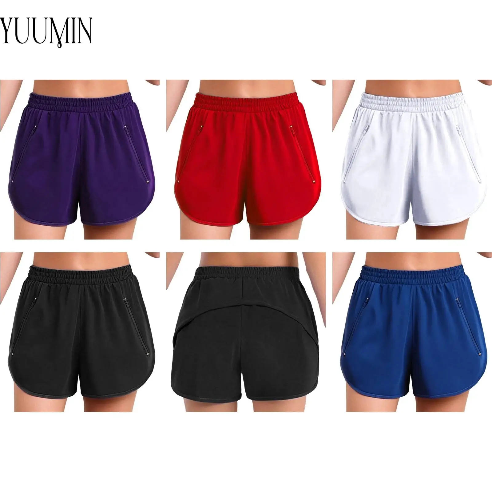 

Kids Girl Stretchy Sports Shorts Sides Split Lightweight Quick-Drying Shorts with Built-in Mesh Liner for Workout Running Tennis