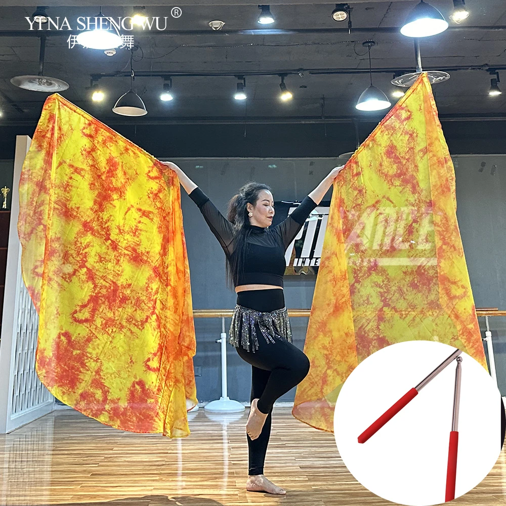 

190*140cm Belly Dance Accessories Flags Tie-dye Flag For Adult Belly Dance Stage Performance Practice Props Praise Dance Props