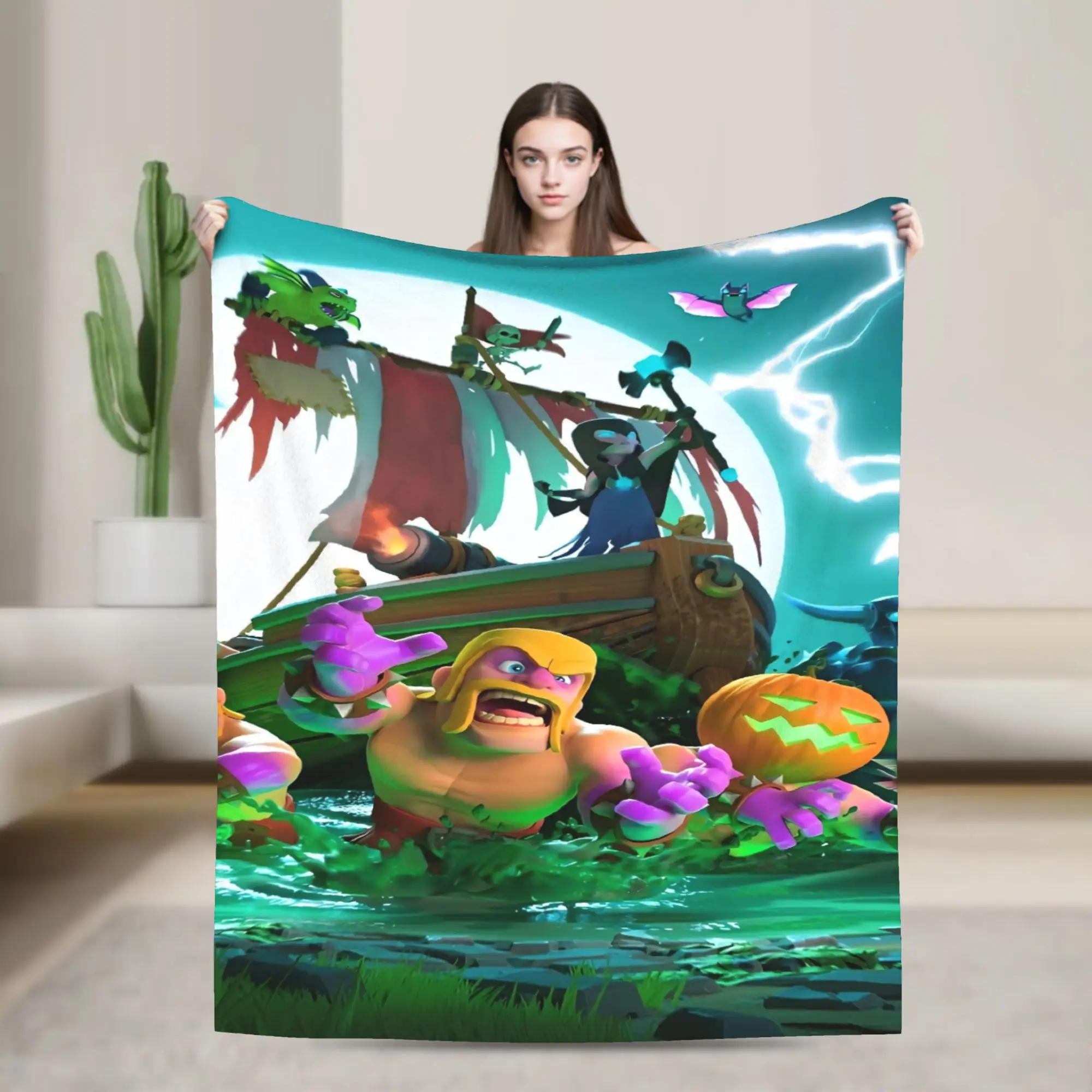 لعبة Clashs Royales الفانيلا بطانية دافئة لينة رمي بطانية لغرفة المعيشة نزهة الجدة المفرش أريكة غطاء سرير #1