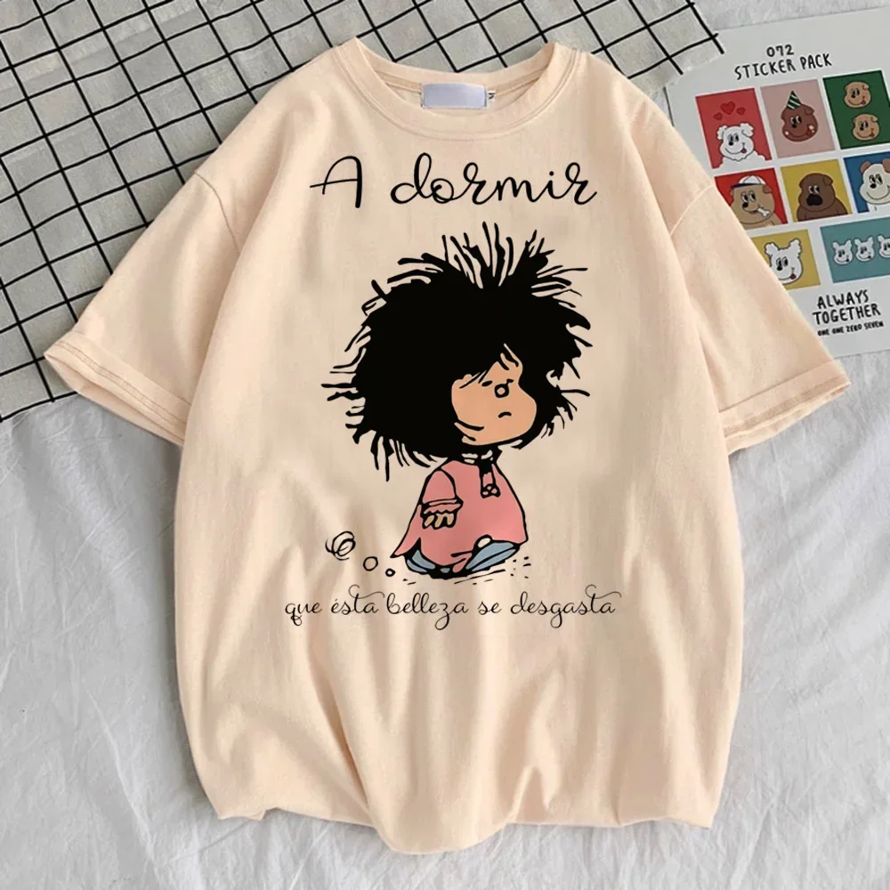 Camisetas Harajuku de dibujos animados para mujer con cuello redondo a la moda informal de verano