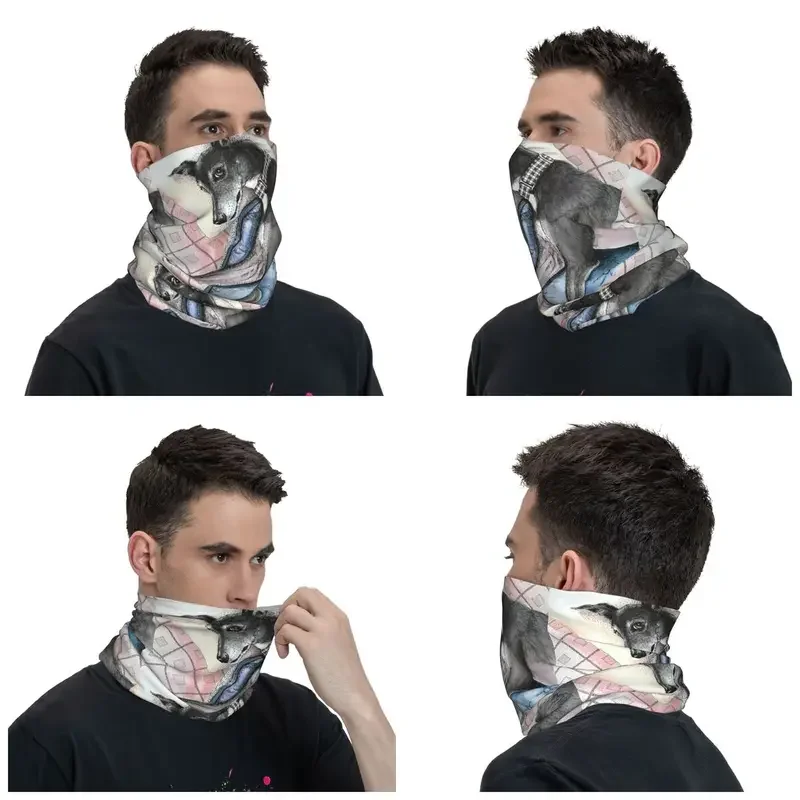 Syal leher anjing malas, Greyhound Neck Gaiter Wanita Pria, perlindungan UV, syal Bandana anjing exwhippet musim dingin