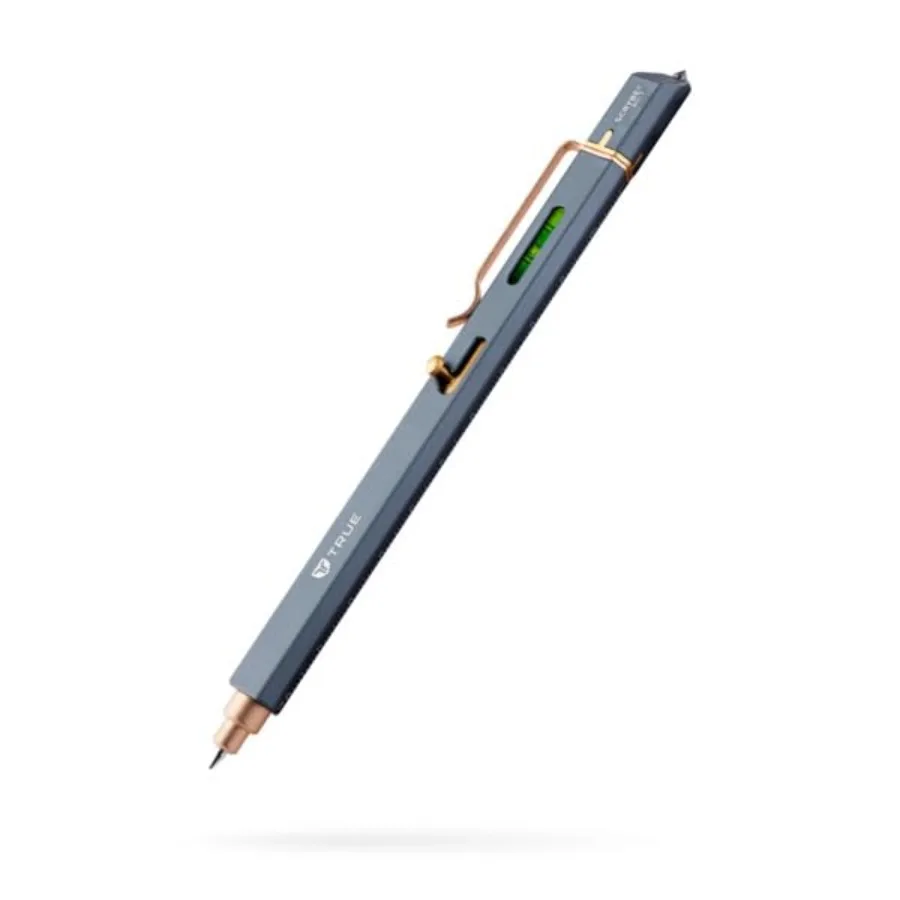 

Многофункциональная ручка-мультитул SCRYBE BOLT 8-в-1 с шариковой ручкой, пузырьковым уровнем, 2 микромикрометрическими отвертками, стеклобоем, резаком и открывалкой для коробок