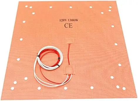 

CR10 S5 Silicone Heater Pad 508 x 508mm 20" X 20" Heated bed For Creality CR-10 S5 3D Printer 120/220V Adhesive Backing Sensor