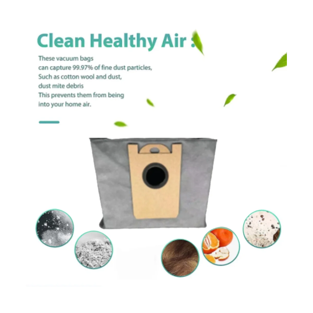 Eufy Robovac LR30 하이브리드 로봇 진공 청소기 교체 예비 부품, 가정용 쓰레기 먼지 봉투, 6 개