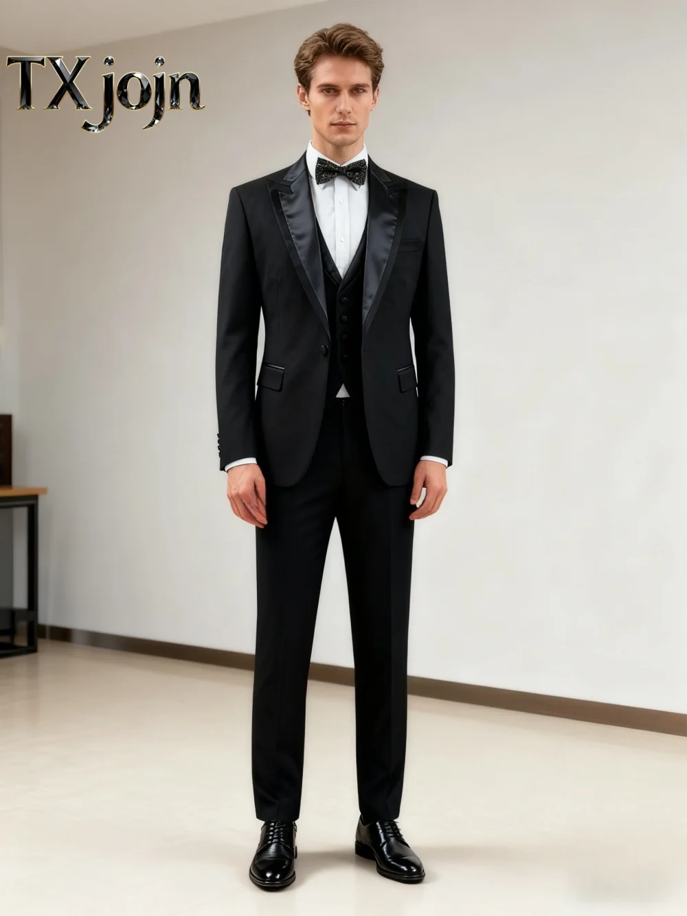 

High-quality Single-Breasted Men's 2 PCS Classic Refined Jacket Suit Formal Party Prom Wedding Set for Wedding Groom Customized