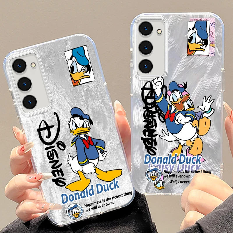 Disney Donald Duck Cartoon Voor Samsung S24 S23 S21 Fe Plus Ultra A03 A25 A23 A22 A 21S A15 A14 A12 5G Veer Garen Funda