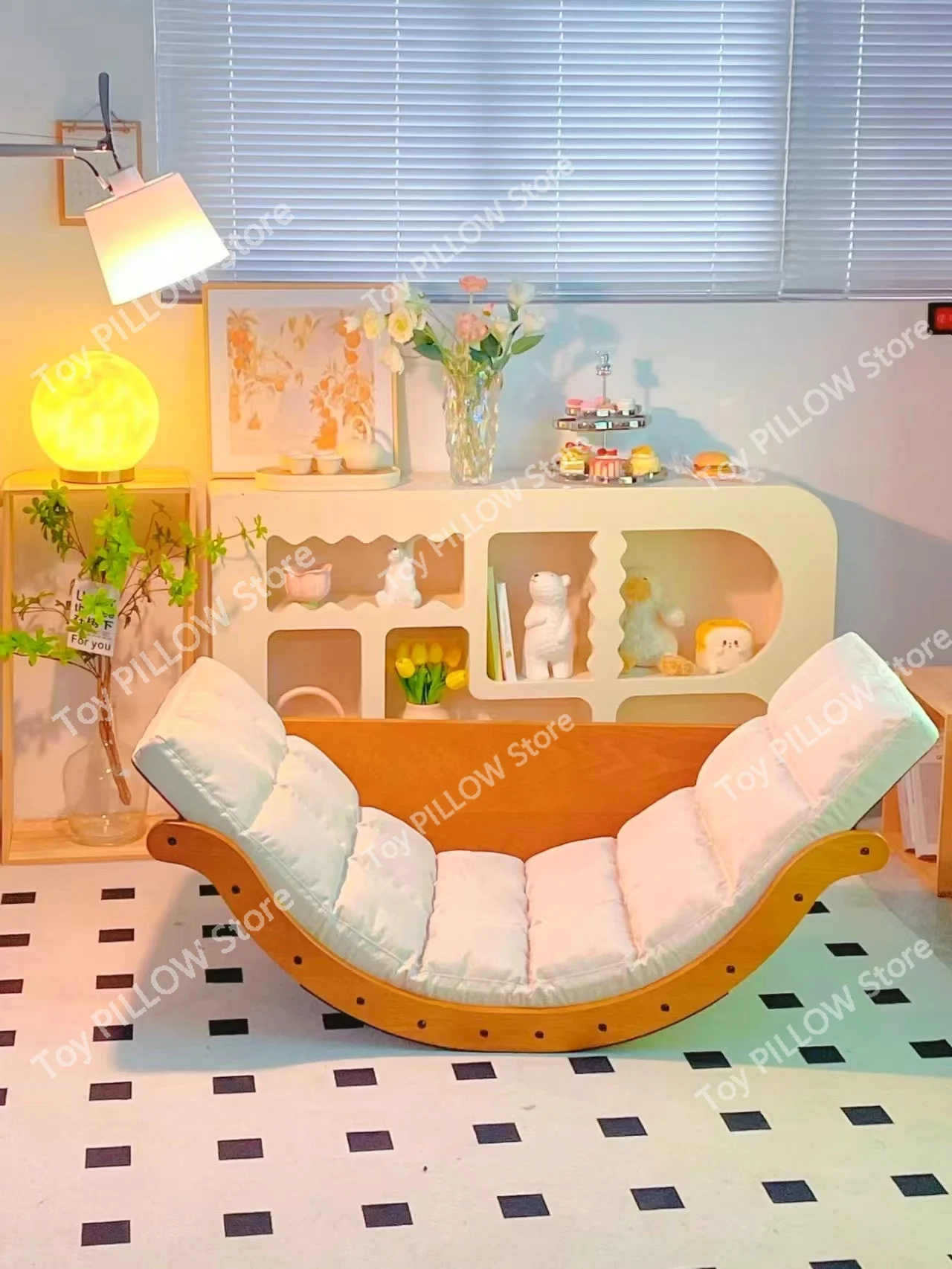 Banana boat home rocking chair multi-functional lazy sofa small apartment solid wood balcony leisure  adult nap recliner