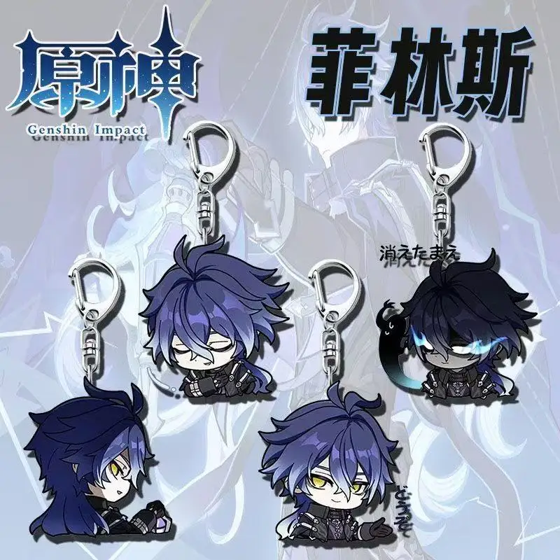 

Genshin Impact Kyryll Chudomirovich Flins брелок с мультяшным акриловым кулоном, брелок для ключей, украшения для рюкзака, подарки на Хэллоуин