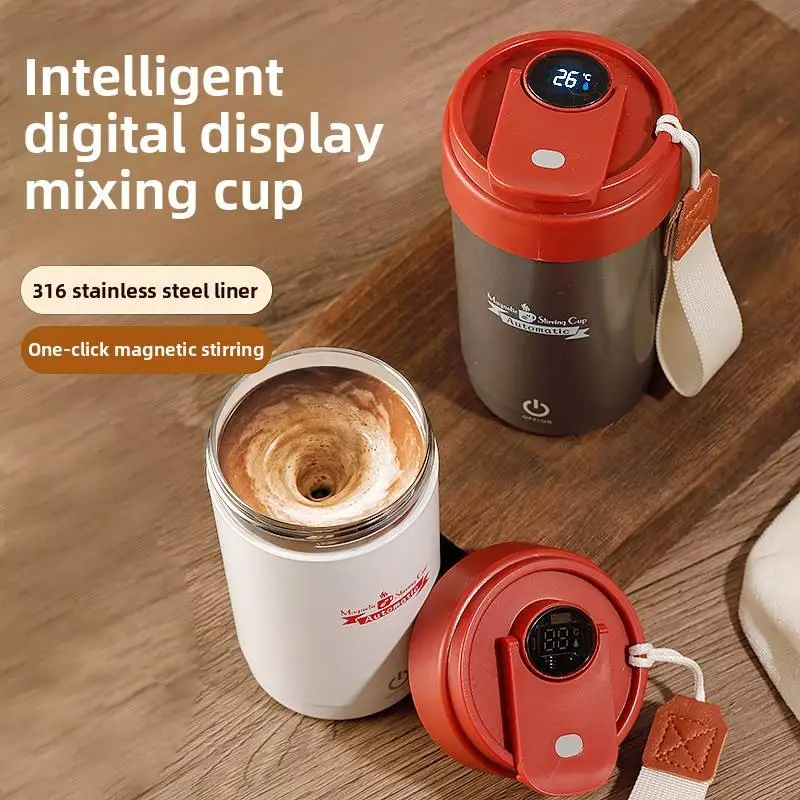 

Умный портативный кофейный блендер из нержавеющей стали с дисплеем температуры, перезаряжаемая чашка, подходит для использования в школу