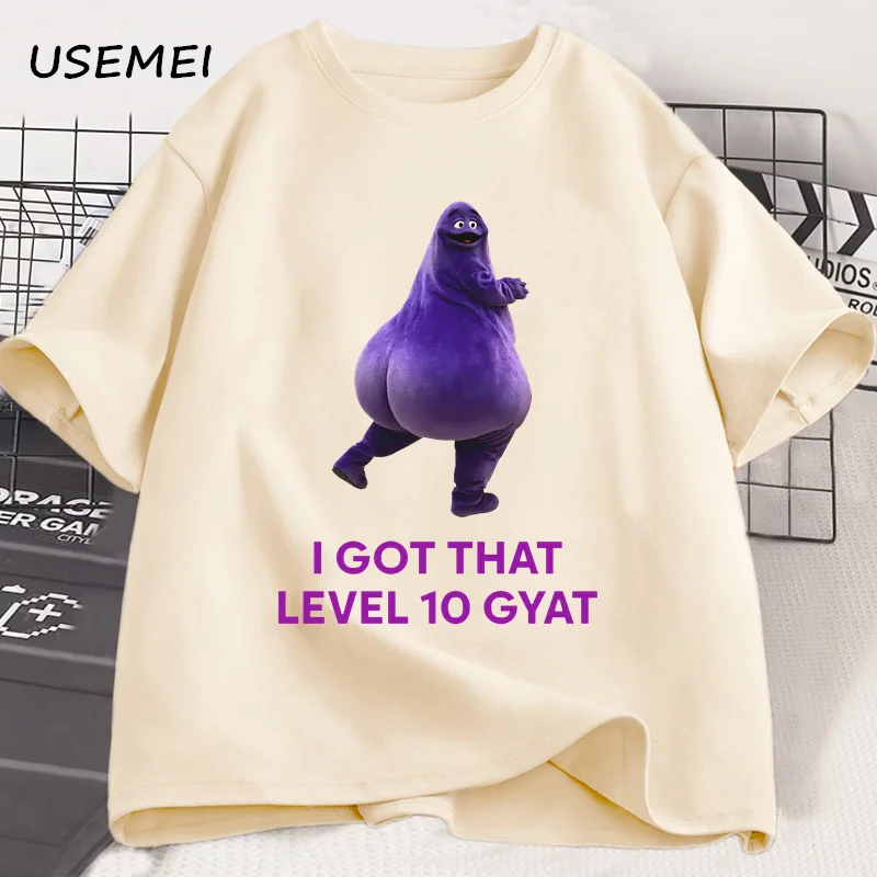 I Got That Level 10 Gyat Funny Meme T Shirt Women Men Joke Graphic T Shirts Casual Cotton Short Sleeve Printed T-shirt Tees