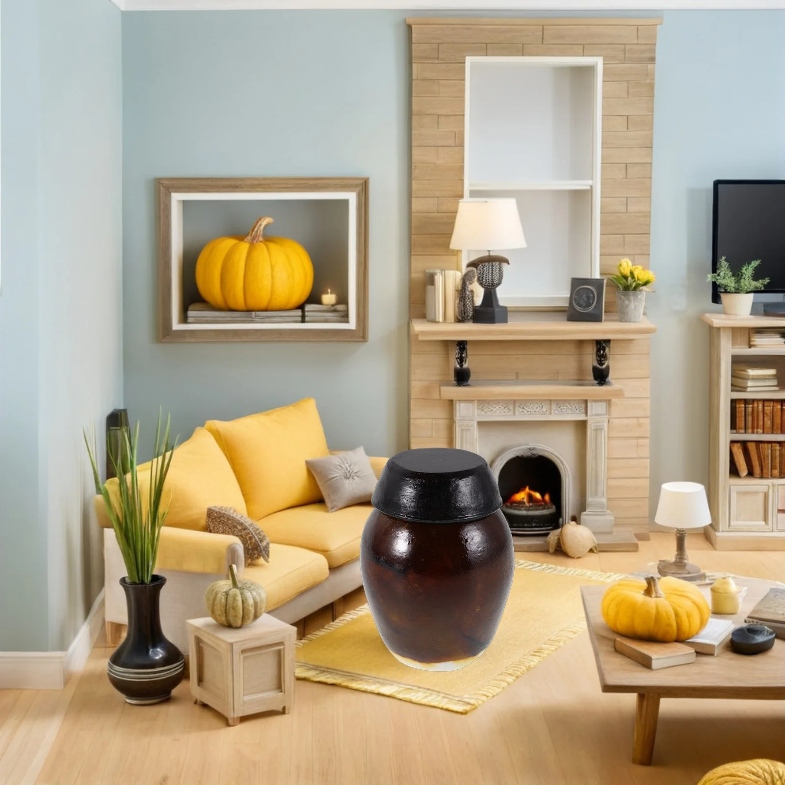 

Mini Traditional Fermenting Crock Decorative Miniature Jar Small Pickling Storage Pot Kitchen Korean Decor Mini Jar Model