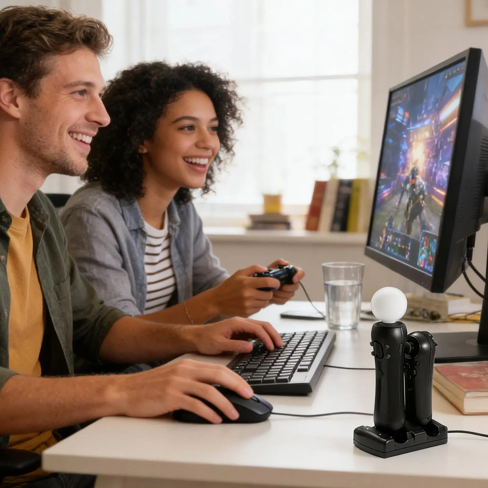 

Зарядная станция для контроллеров PS3 Move/PS3, двойная зарядная док-станция для пультов, подходит для дома, офиса, учебных заведений.