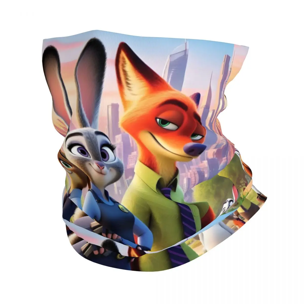 

Custom Cartoon Film Zootopia Neck Gaiter Women Men Windproof Winter Kawaii Anime Bandana Scarf for Ski