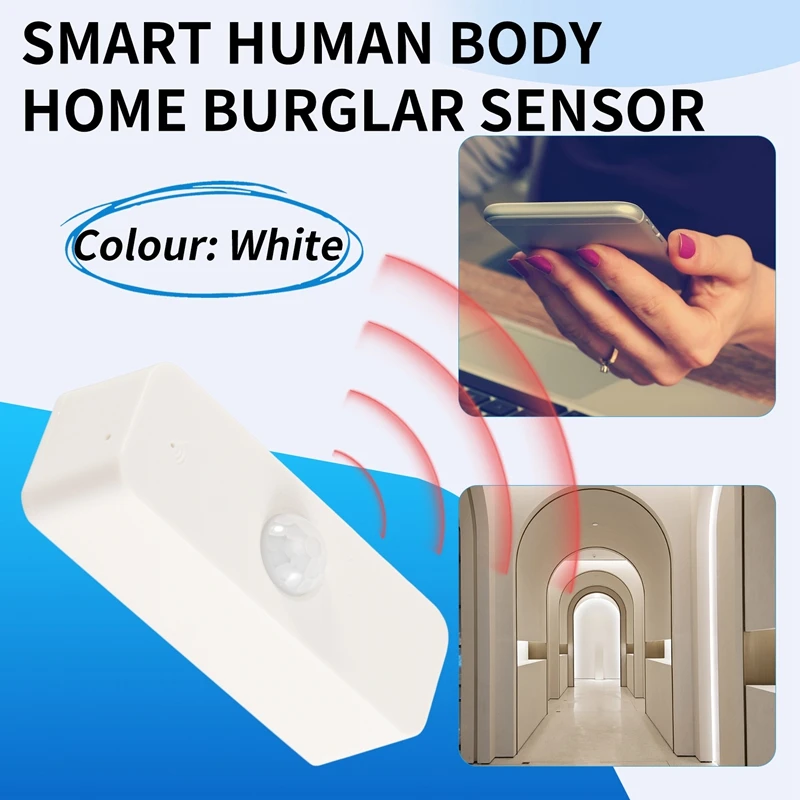 【อุปสรรค】Tuya Zigbee Smart PIR Sensor เครื่องตรวจจับความเคลื่อนไหวอินฟราเรดร่างกายมนุษย์ Home Security ฉากเชื่อมโยงอัตโนมัติแบตเตอรี่ Powe