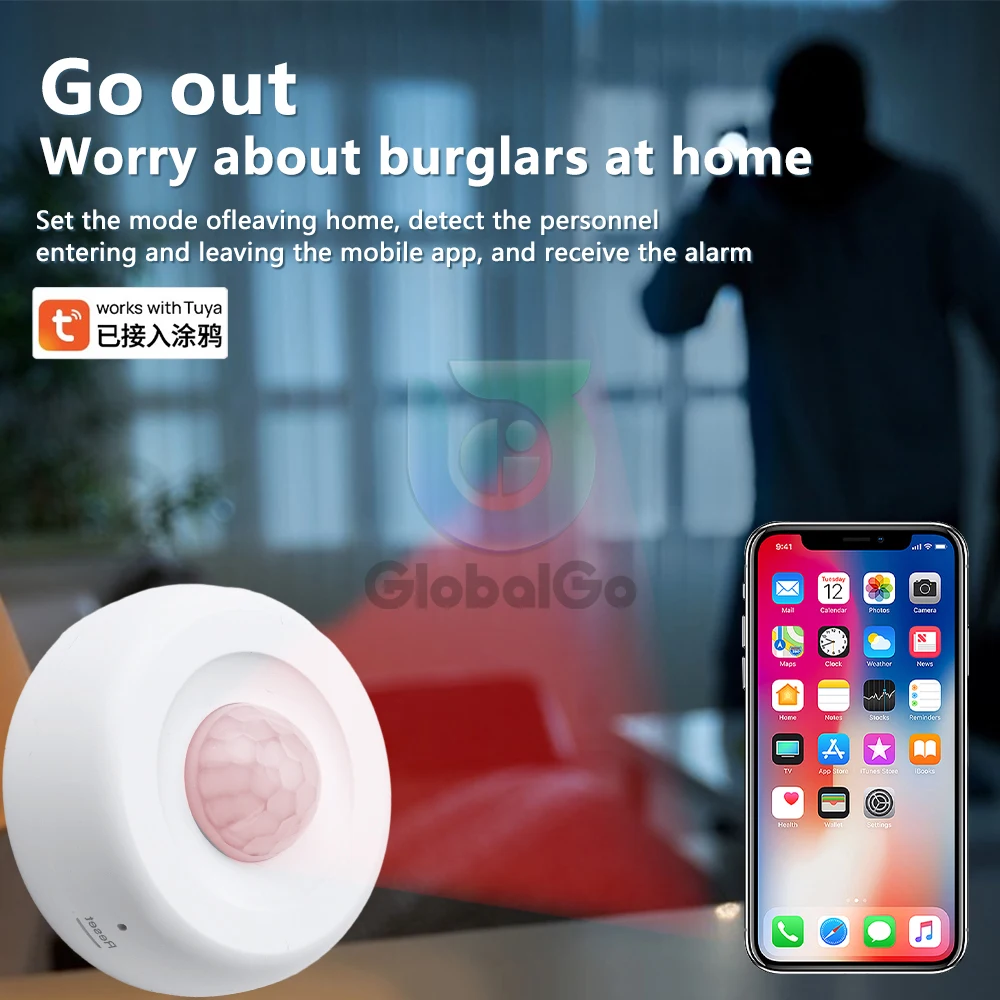 

Tuya ZigBee/WiFi PIR Motion Sensor Wireless Infrared Detector Security Burglar Alarm Sensor Smart life APP Control Compatible