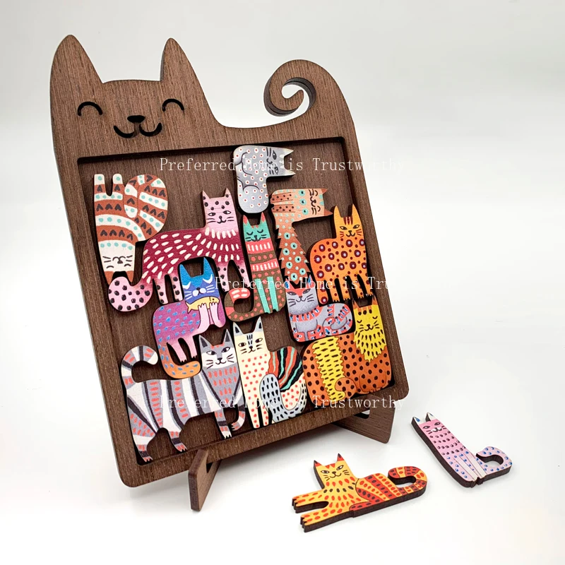 Super Difficult Puzzle Cute Cat Alien Brain Burning Puzzle Toy