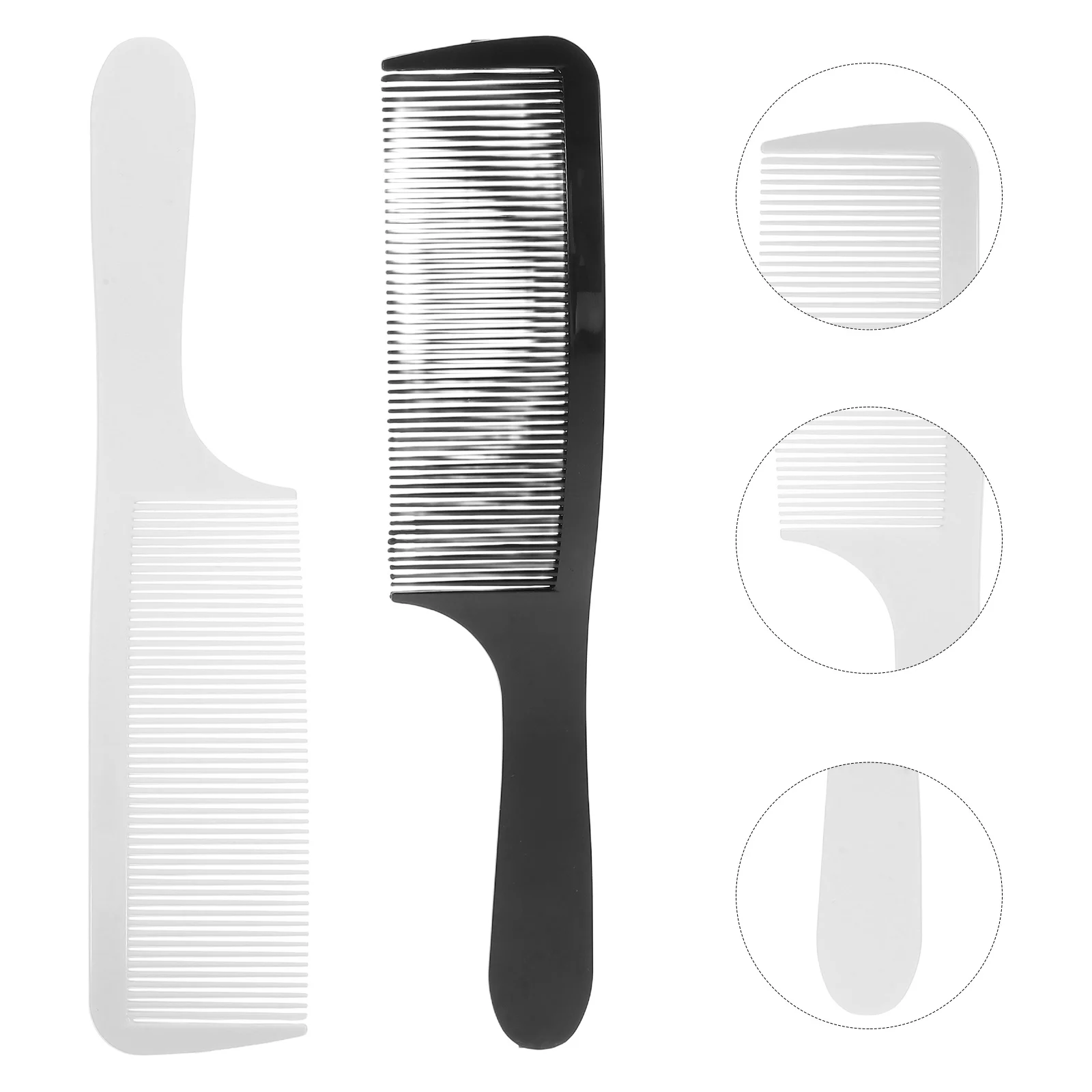 2 Stück Friseurkamm für Männer, Styling-Kamm mit Gebogener Form, Lange Rundzahnkämme, Sanfter Kopfhautschutz, Friseurwerkzeug