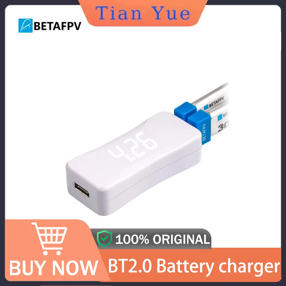 

Зарядное устройство BETAFPV BT2.0 1S V2: Type-C, 4,35 В/5 В, 1 А/2 А с тестером напряжения для 1S Lipo RC батареи