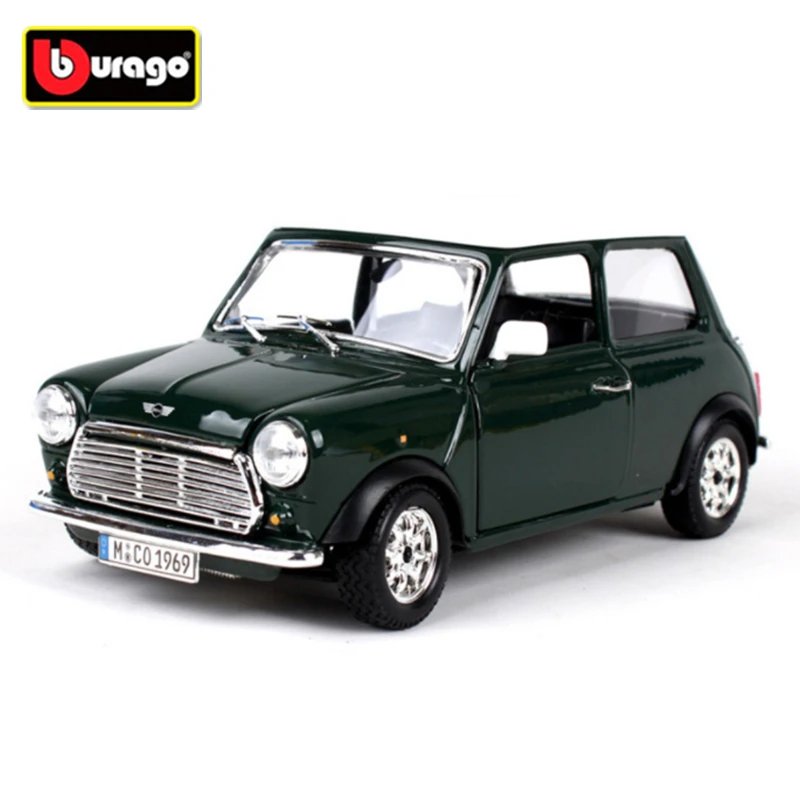 Bburago 1:24 1969 Mini Cooper Alloy Car Model Diecast Metal Toy Classic Car Vehicles Model Simulation Collection Childrens Gifts