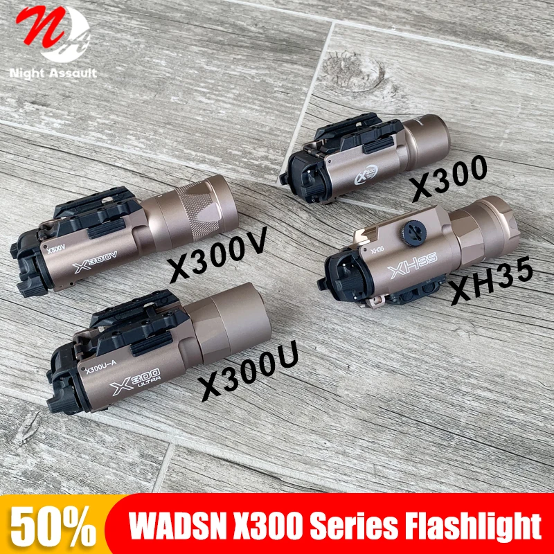 wadsn Surefir X300U X300 Ultra XH35 X300V Tactical Flashlight gun Metal Pistol Scout lamp Airsoft Hunting Weapons Strobe Light