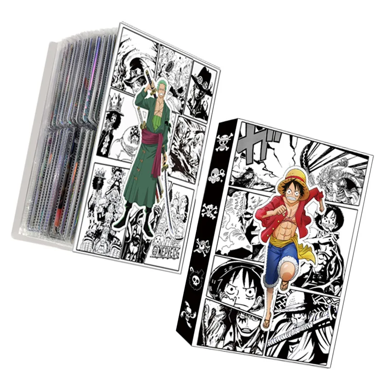 240PCS Anime One Piece Luffy Zoro Shanks OPCG Cards Album Book Anime Map Letter Holder Binder Notebook Collection Folder Toys