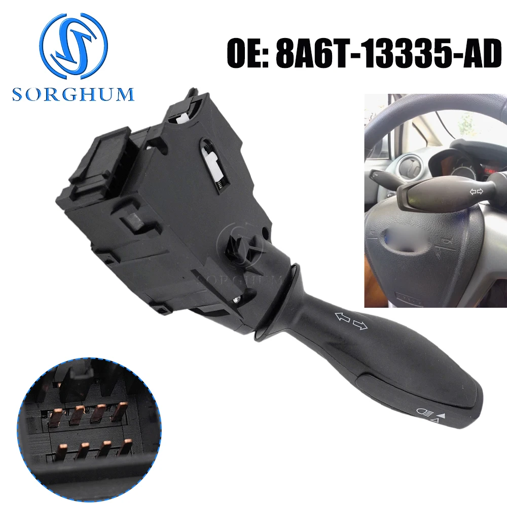 

Автомобильный индикатор поворота, комбинированный переключатель головного света 8A6T-13335-AD для Ford FIESTA VI 7 2008-2022 8A6T13335AD