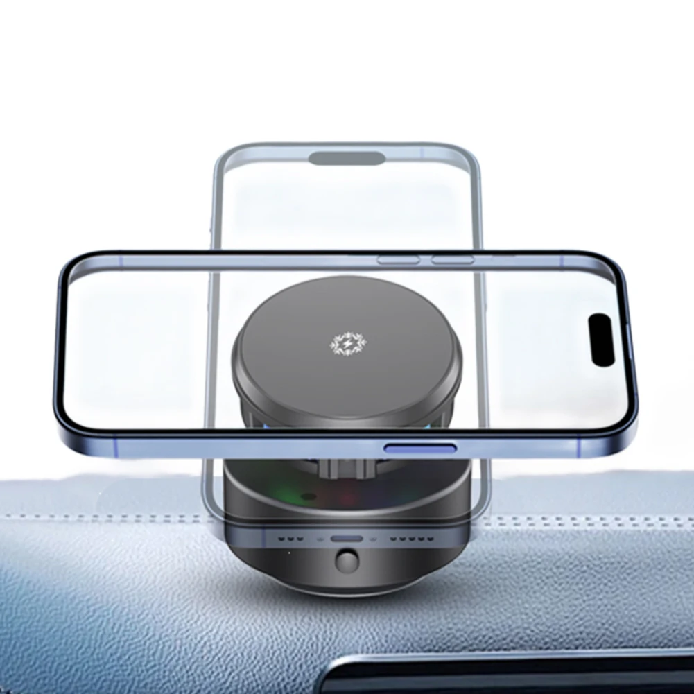 Vacuum Magnetic Suction Cup Mobile Phone Car Holder 3 Levels Adjustable Temperature Drop Rotatable Car Accessories