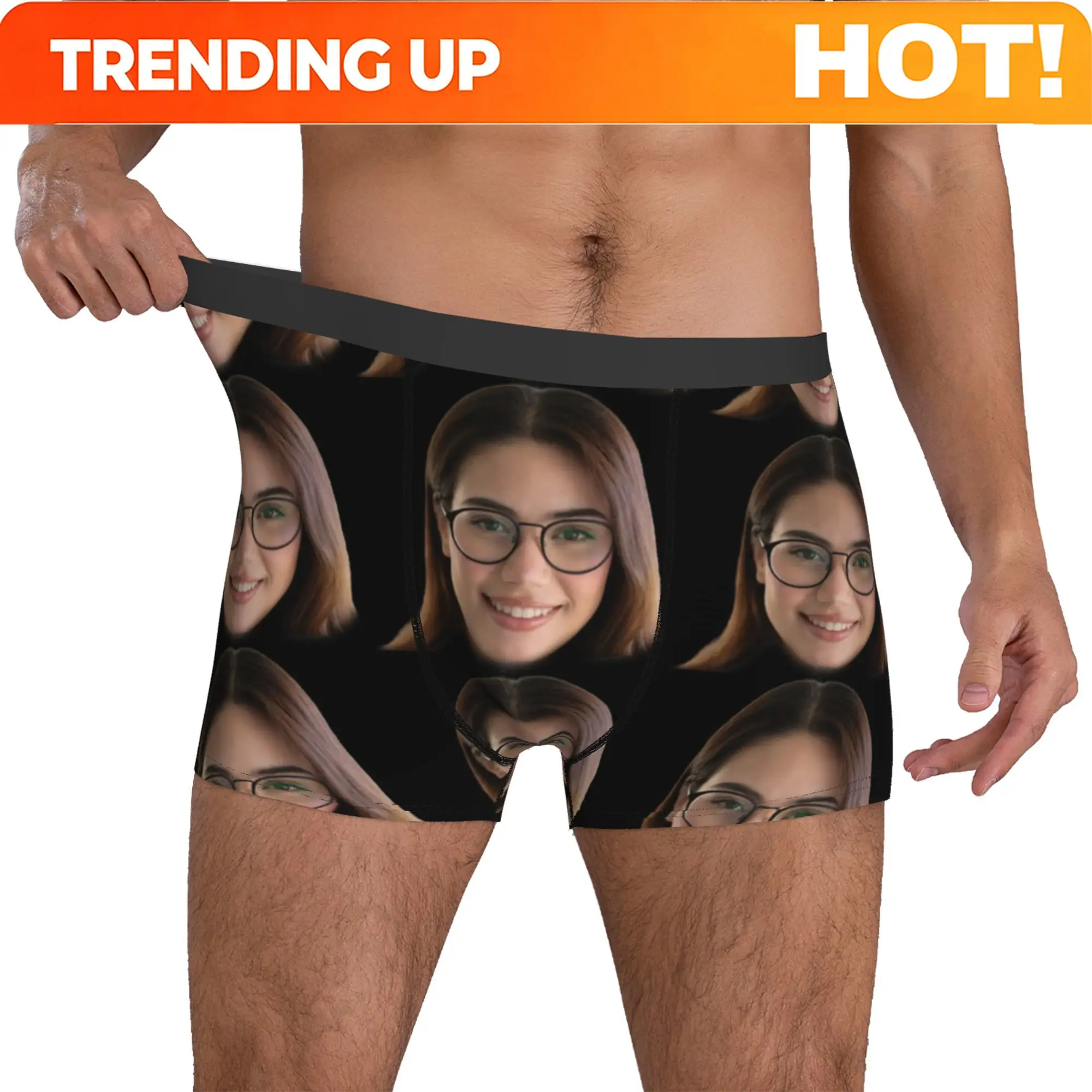 Personalized Face Photo Underwear Custom Boxer Briefs Custom Men Valentine's Day Gift For Husband Anniversary Gift for Dad