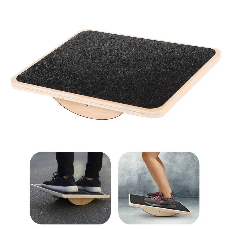 Wooden Wobble Balance Board Exercises Training Balancing Rocking Board Level Training Balance Gym Exercise Fitness Equipments