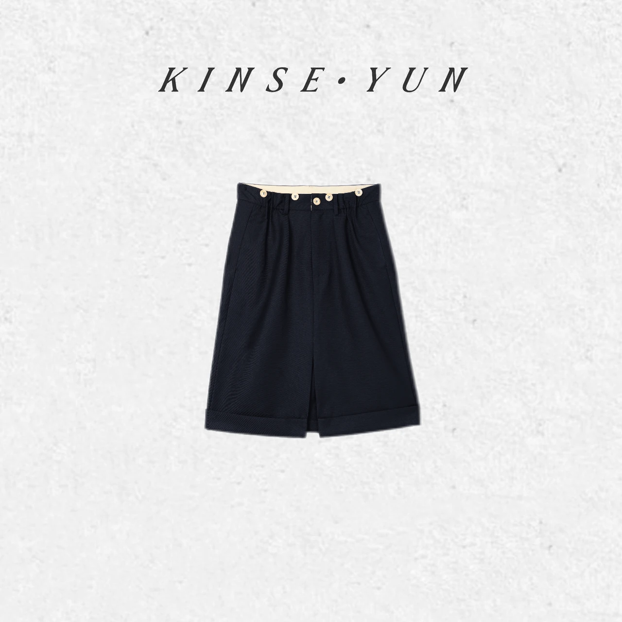 

KINSE·YUN New York Skirt High Waist Split Versatile Wool Blend A-Line Midi Skirt KSY8820 Commute Style Ladies Fashion