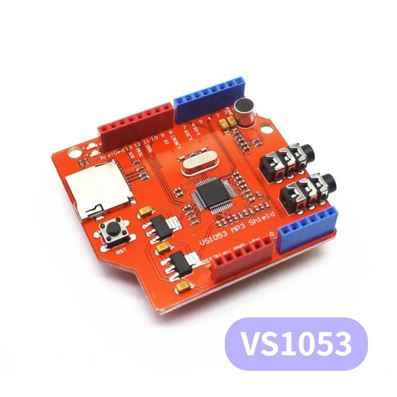 

VS1053 Stereo Audio MP3 Player Shield Record Decode Development Board Module with SPI Interface for Arduino