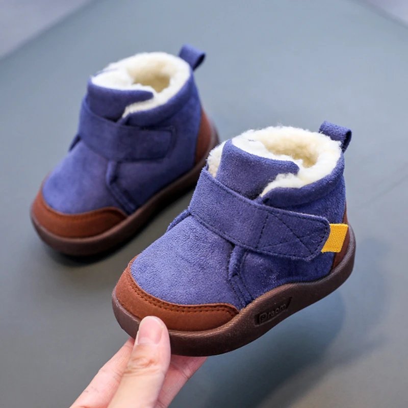 Toddler Baby Boots Winter Boys Girl Warm Baby Snow Boots Plush Soft Bottom Infant Shoes Baby Outdoor Sneakers Kids Shoes Newborn