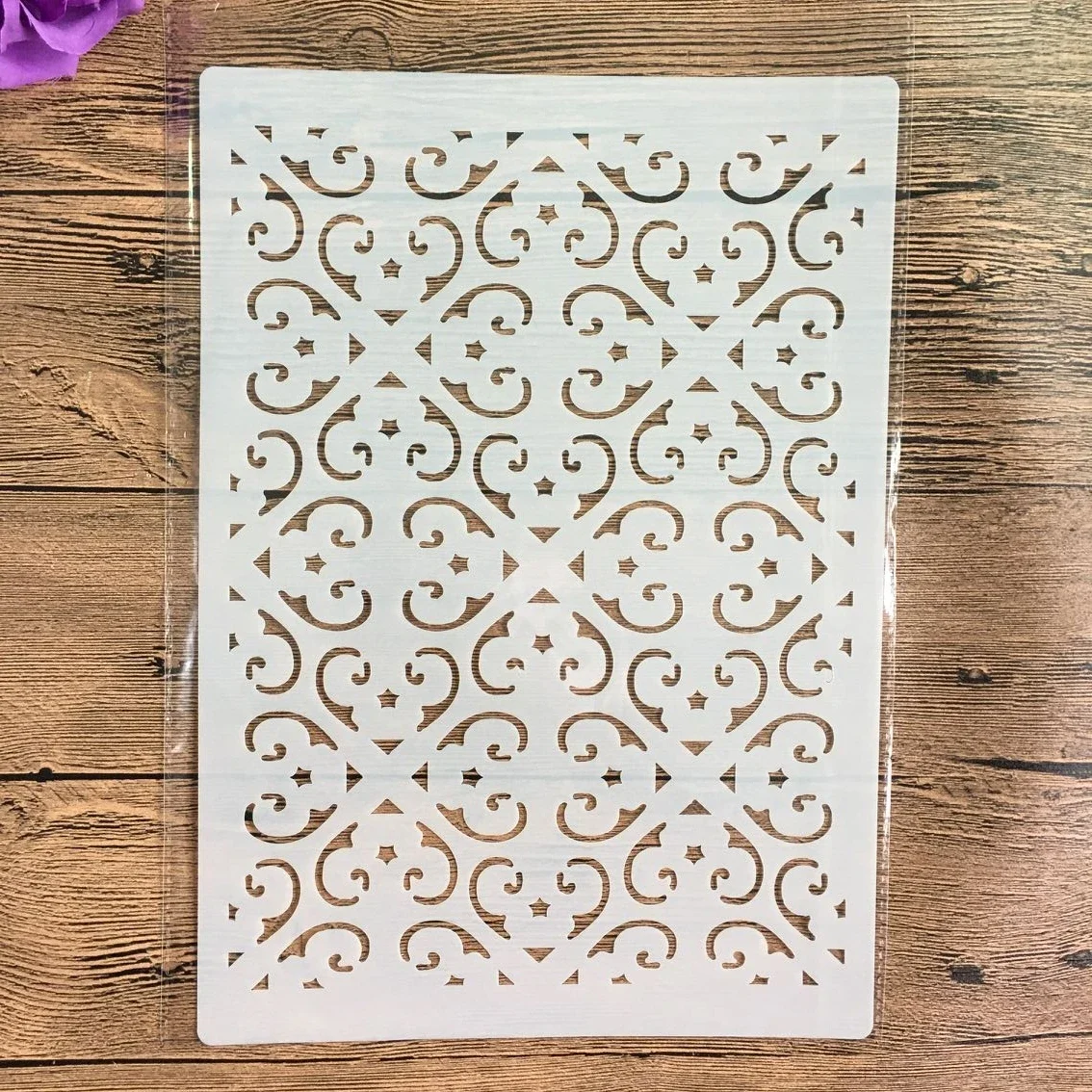 

A4 flower texture, diy decoration, wall stencil, scrapbook, embossing album, decorative, paper card template drawing stencils