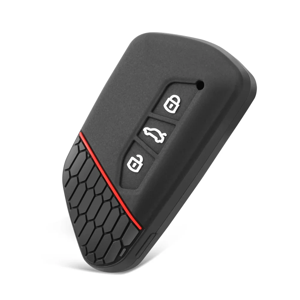 Funda de silicona para llave de coche, accesorio decorativo para VW Golf 8 Mk8 GTI GTD R ID3 ID4 2020