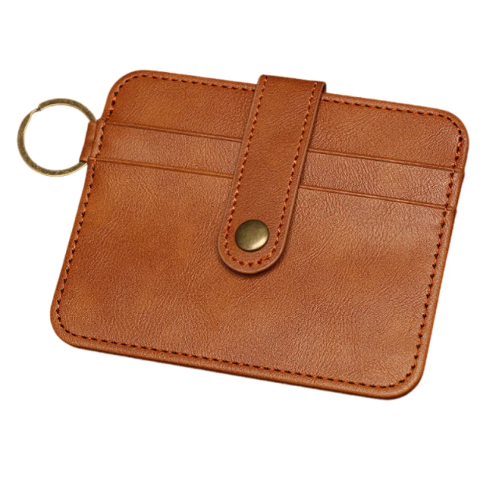 

Gift Waterproof Credit Card Bag Solid Color Hasp Closure PU Coin Purse Portable Wear-resistant Mini Coin Pocket Daily Use