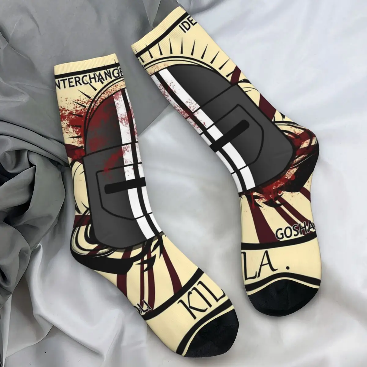 Killa Tarot Card Design Socks Escape From Tarkov Gothic Stockings Men High Quality Sports Socks Spring Pattern Anti Skid Socks