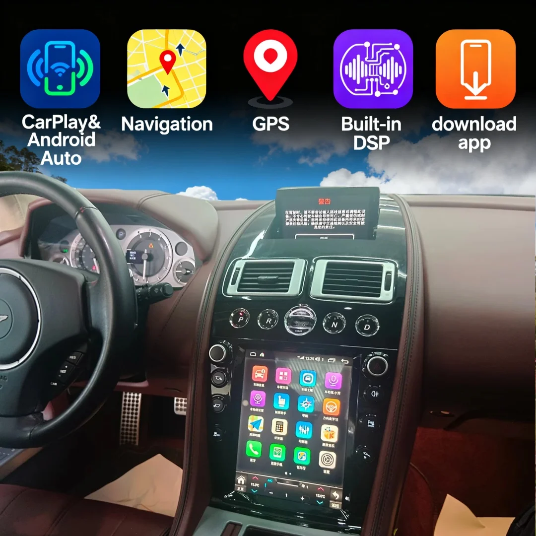 Car Multimedia Video Player For Aston Martin Vantage V8 2004 2005 - 2015 CarPlay GPS Navigation Radio Android Auto 4G WiFi 360