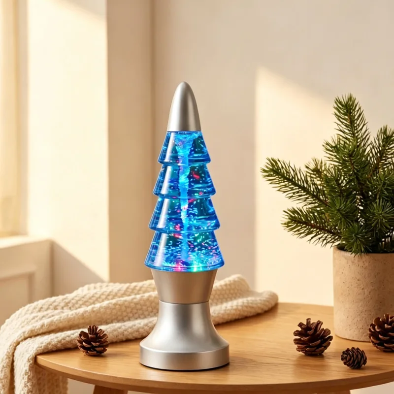 35cm LED Water Vortex Lamp Color Changing Night Light Tornado Motion Desktop Table Lamp Bedroom Bedside Stress Relief Decor