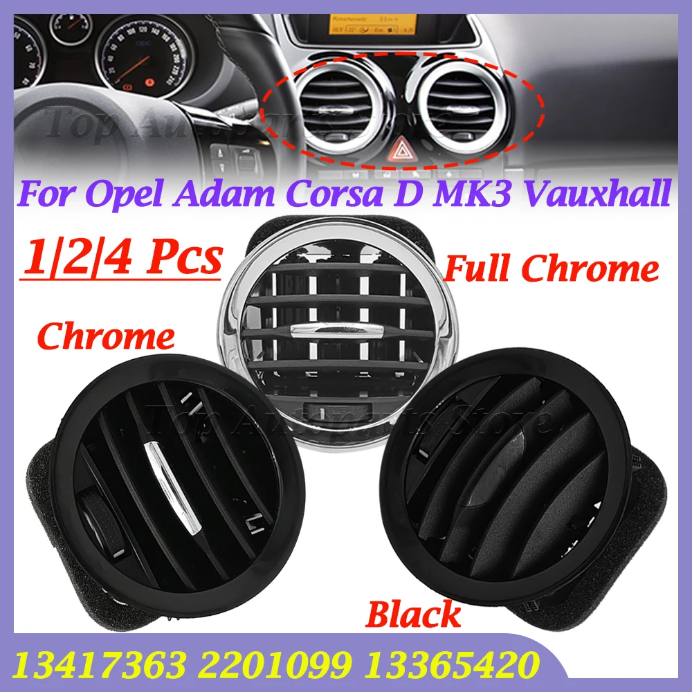 

New A/C Air Vent Cover Outlet Grille Black/Chrome 13417363 2201099 13365420 For Opel ADAM CORSA D MK3 Vauxhall