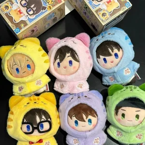 Detective Conan Caja ciego oficial de peluche - Serie Cloaked Cat | Adorable llavero de muñecas y regalo coleccionable para fanáticos del anime 8 Mejor detective de ventas Conan Keychain - №8