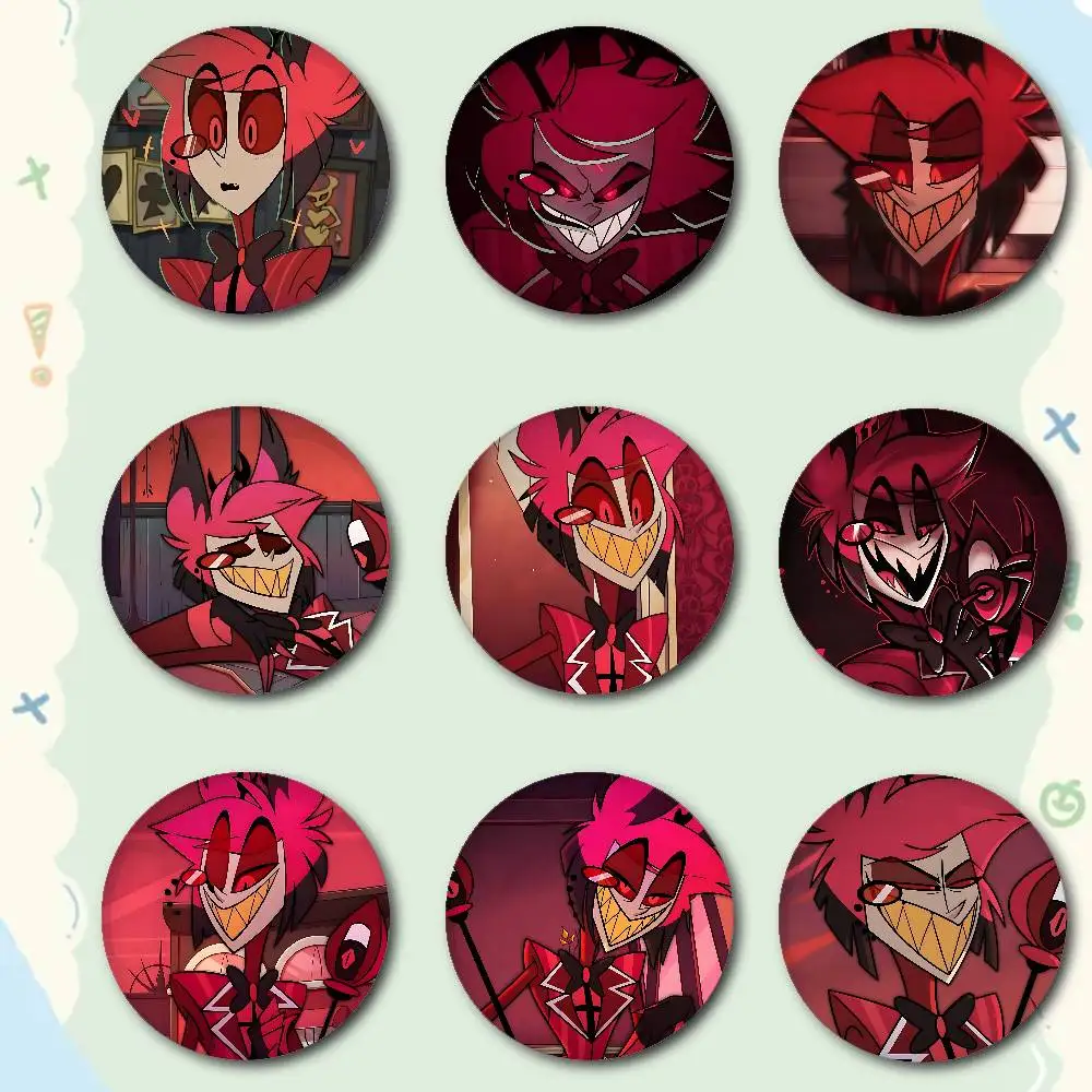 Alastor Premium Tinplate Round Lapel Pins: Cute Badge Brooches For Shoulder Bag Accessories, Souvenir Gifts
